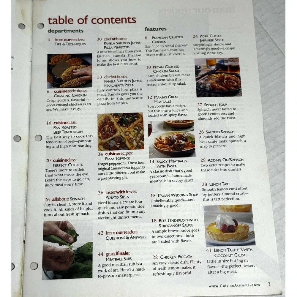 Cuisine at Home Food Magazine Lot of 6 Issues Variety Lots of Recipes Ephemera